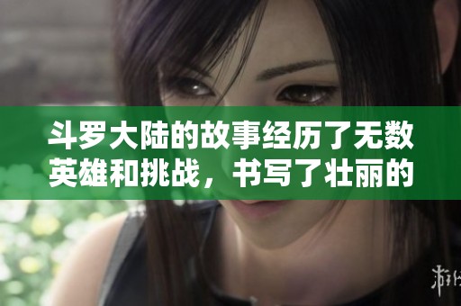 斗罗大陆的故事经历了无数英雄和挑战，书写了壮丽的传奇篇章