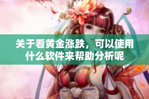 关于看黄金涨跌，可以使用什么软件来帮助分析呢