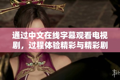 通过中文在线字幕观看电视剧，过程体验精彩与精彩剧情结合的乐趣