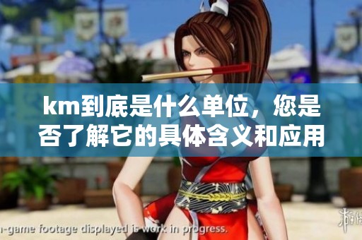 km到底是什么单位，您是否了解它的具体含义和应用呢