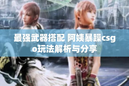 最强武器搭配 阿姨暴躁csgo玩法解析与分享