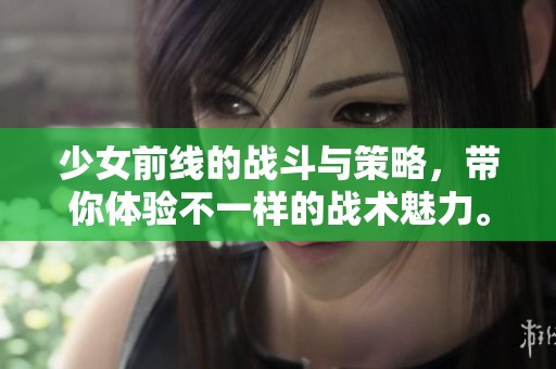 少女前线的战斗与策略，带你体验不一样的战术魅力。