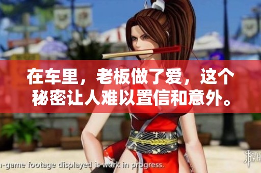 在车里，老板做了爱，这个秘密让人难以置信和意外。