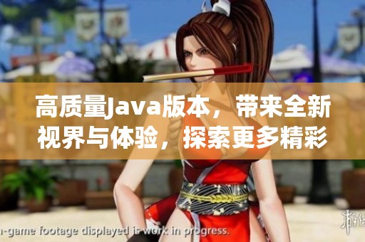 高质量J**a版本，带来全新视界与体验，探索更多精彩内容。