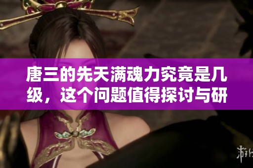 唐三的先天满魂力究竟是几级，这个问题值得探讨与研究吗