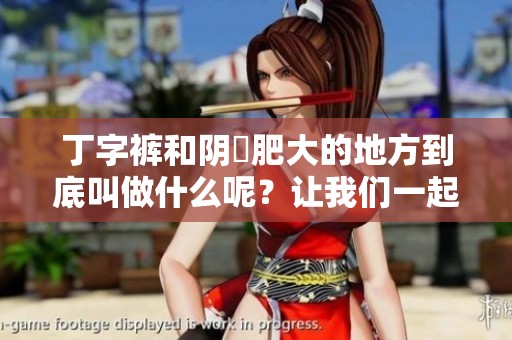 丁字裤和阴脣肥大的地方到底叫做什么呢？让我们一起探索一下这个问题。