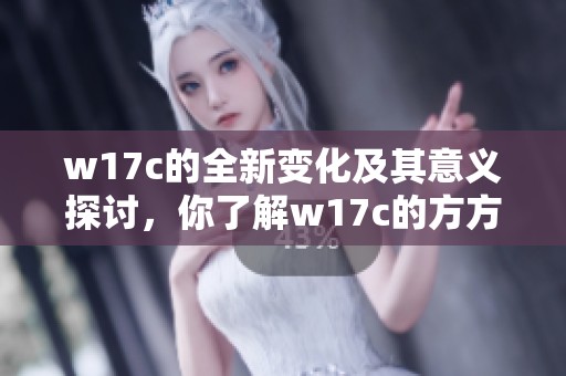 w17c的全新变化及其意义探讨，你了解w17c的方方面面吗