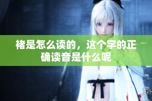 褚是怎么读的，这个字的正确读音是什么呢