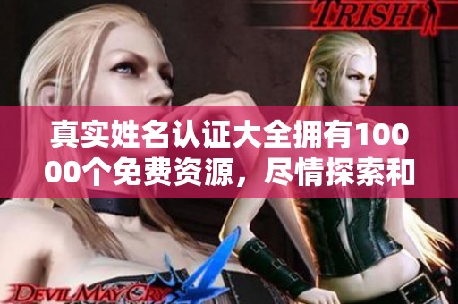 真实姓名认证大全拥有10000个免费资源，尽情探索和使用这些认证服务吧