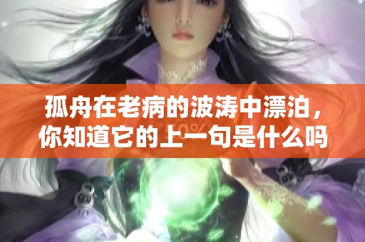 孤舟在老病的波涛中漂泊，你知道它的上一句是什么吗