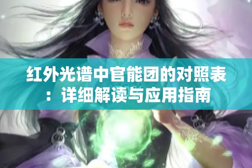 红外光谱中官能团的对照表：详细解读与应用指南