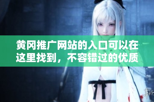 黄冈推广网站的入口可以在这里找到，不容错过的优质资源与服务。