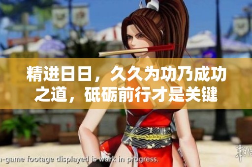 精进**，**为功乃成功之道，砥砺前行才是关键