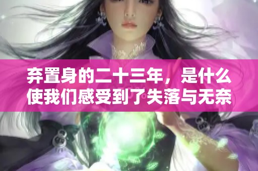 弃置身的二十三年，是什么使我们感受到了失落与无奈