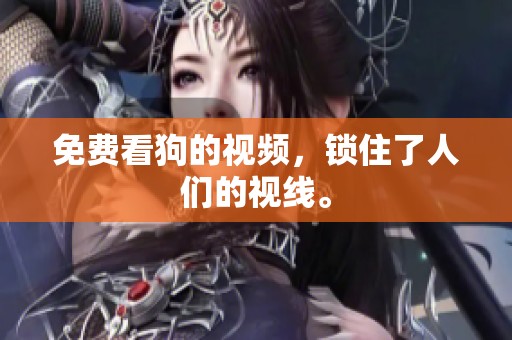 免费看狗的视频，锁住了人们的视线。
