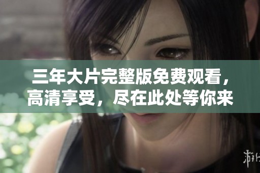 三年大片完整版免费观看，高清享受，尽在此处等你来体验
