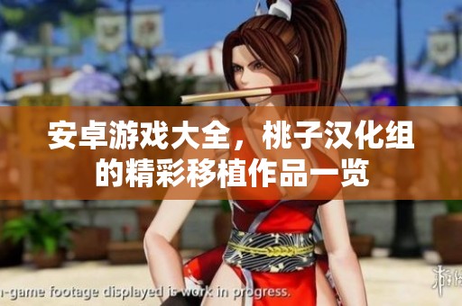 安卓游戏大全，桃子汉化组的精彩移植作品一览