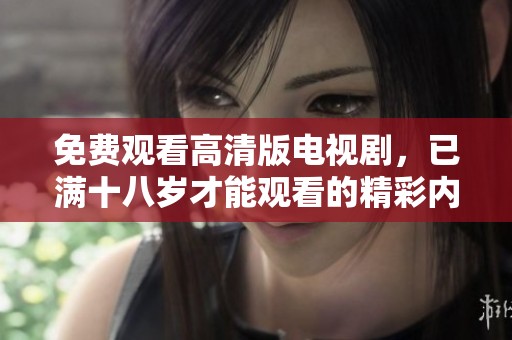免费观看高清版电视剧，已满十八岁才能观看的精彩内容