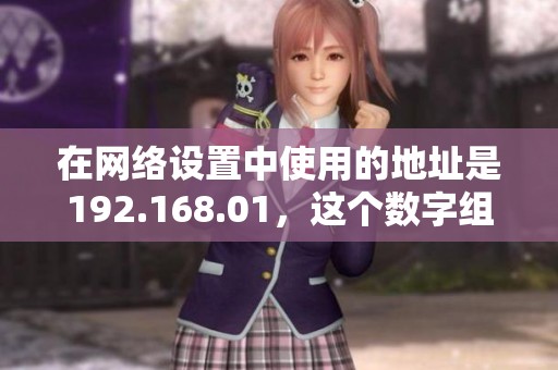 在网络设置中使用的地址是192.168.01，这个数字组合非常重要。